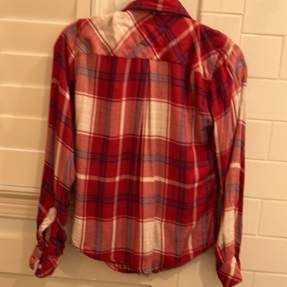 Bright festive red plaid Rails flannel - Picture 6 of 8